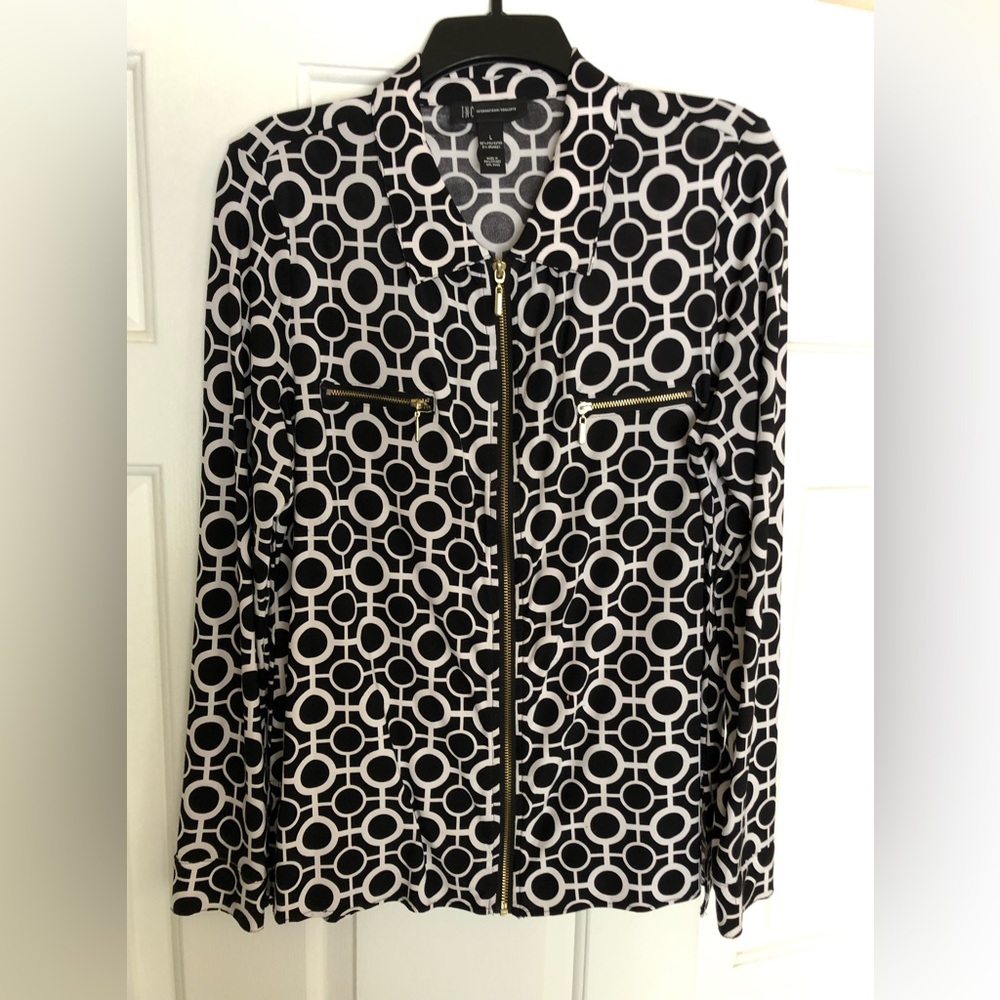 INC blouse with zipper